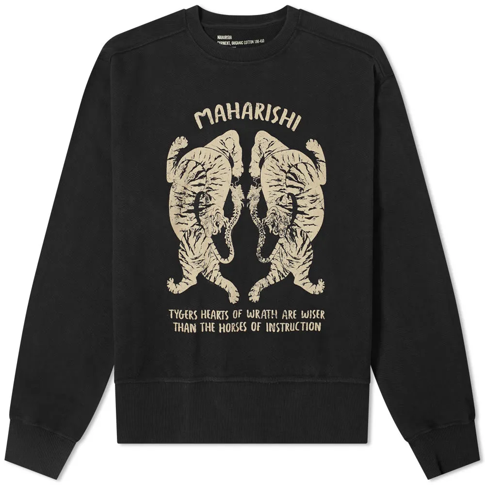 Maharishi Tigers Of Wrath U.S. Crew SweatBlack