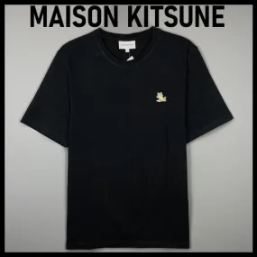 MAISON KITSUNE  |Crew Neck Street Style Cotton Short Sleeves Logo Designers