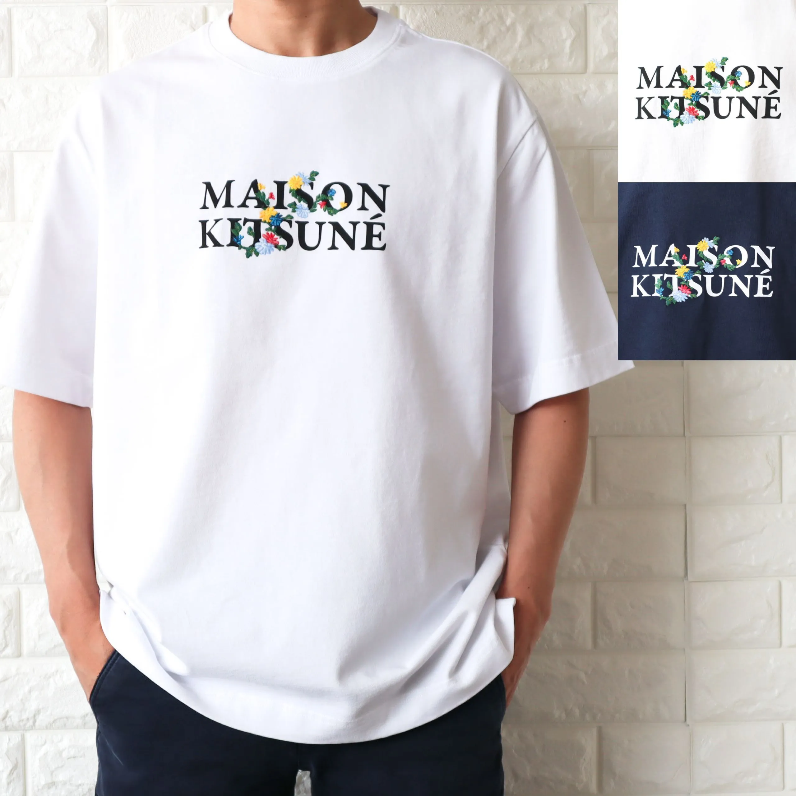 MAISON KITSUNE  |Crew Neck Unisex Plain Cotton Short Sleeves Logo Designers