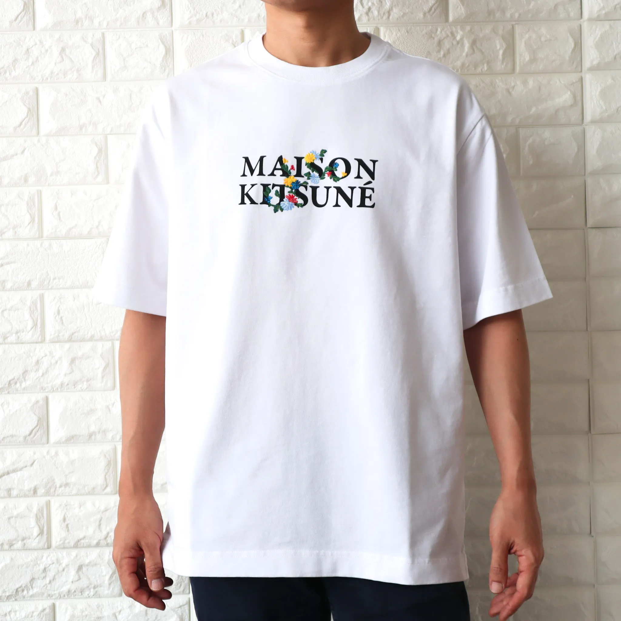 MAISON KITSUNE  |Crew Neck Unisex Plain Cotton Short Sleeves Logo Designers