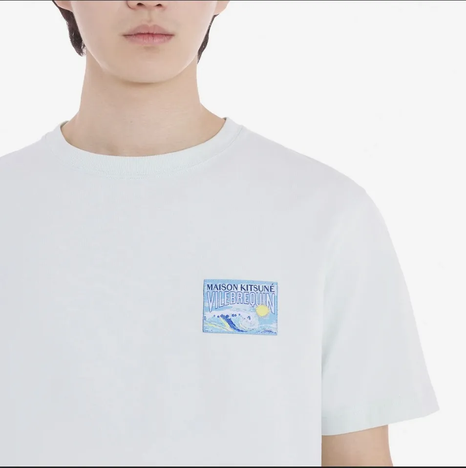 MAISON KITSUNE  |Crew Neck Unisex Street Style Cotton Short Sleeves Logo