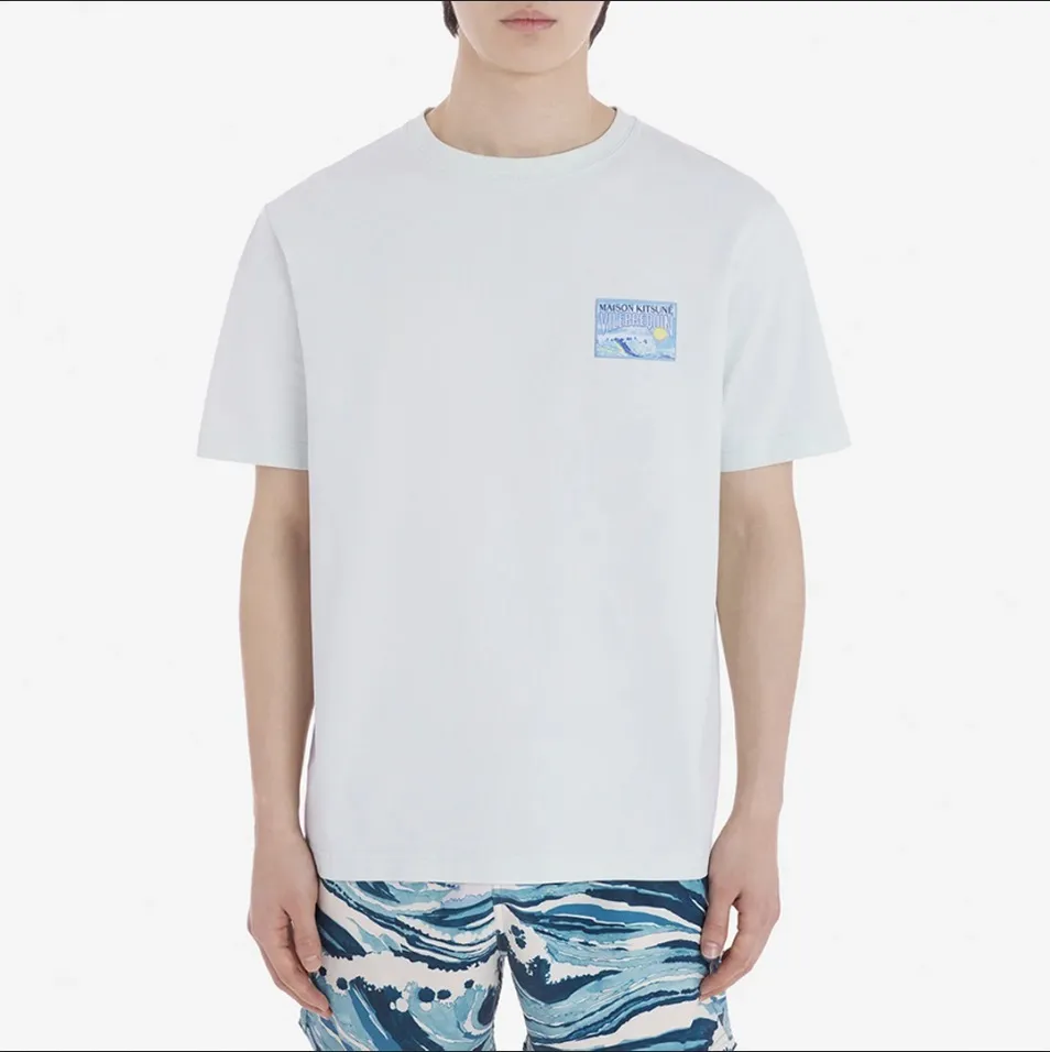 MAISON KITSUNE  |Crew Neck Unisex Street Style Cotton Short Sleeves Logo