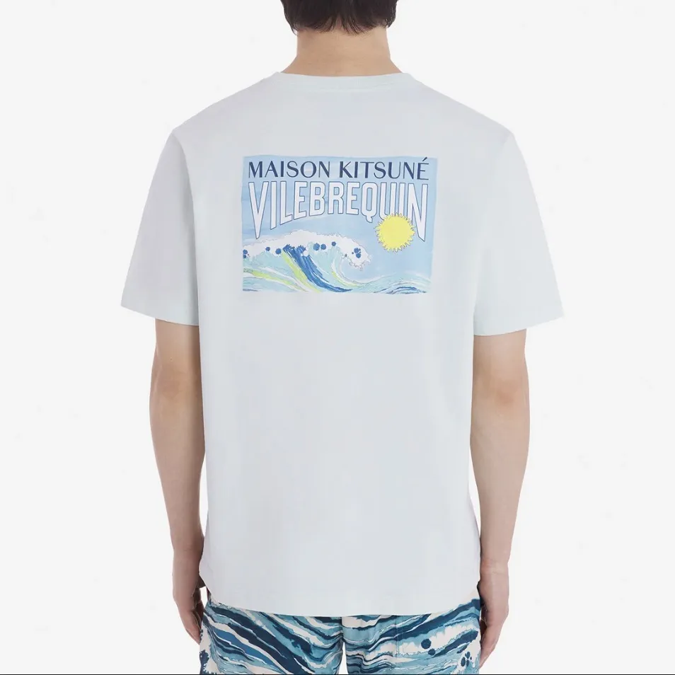 MAISON KITSUNE  |Crew Neck Unisex Street Style Cotton Short Sleeves Logo