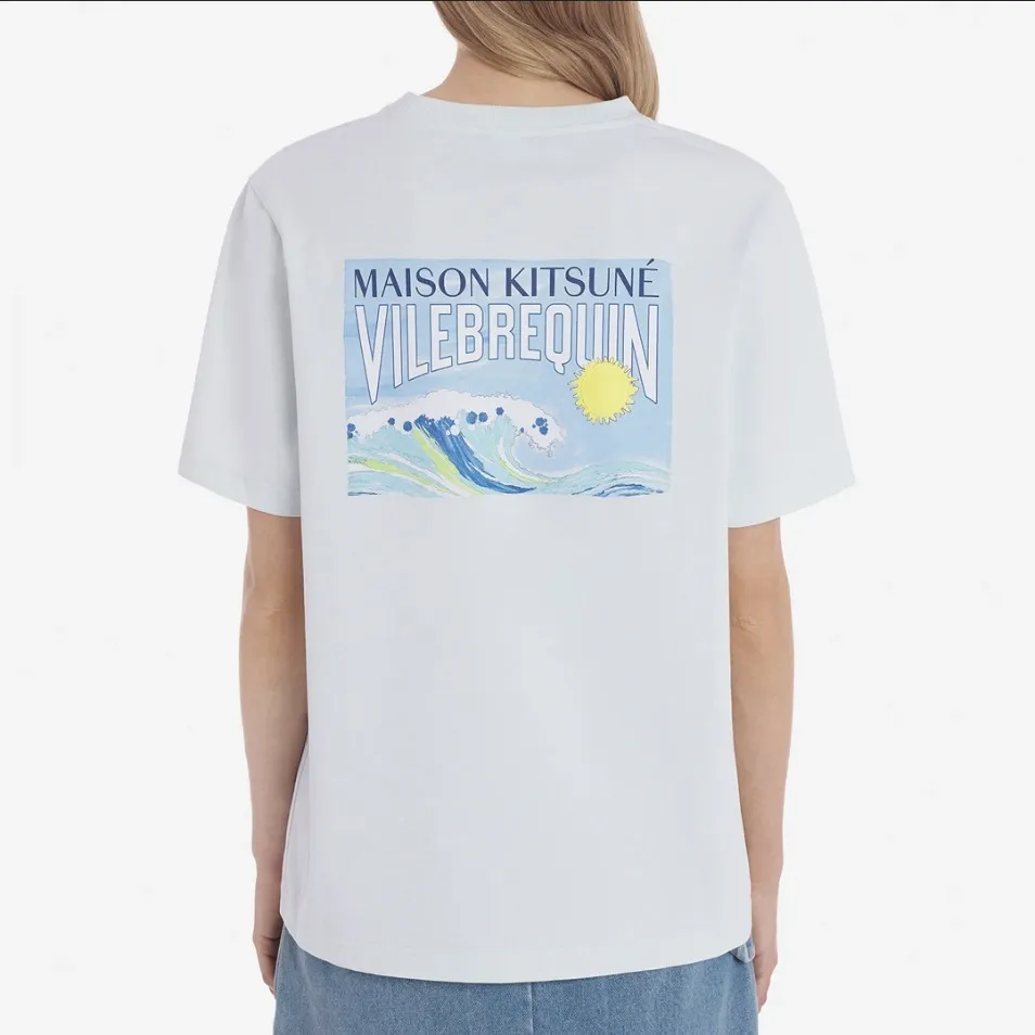 MAISON KITSUNE  |Crew Neck Unisex Street Style Cotton Short Sleeves Logo