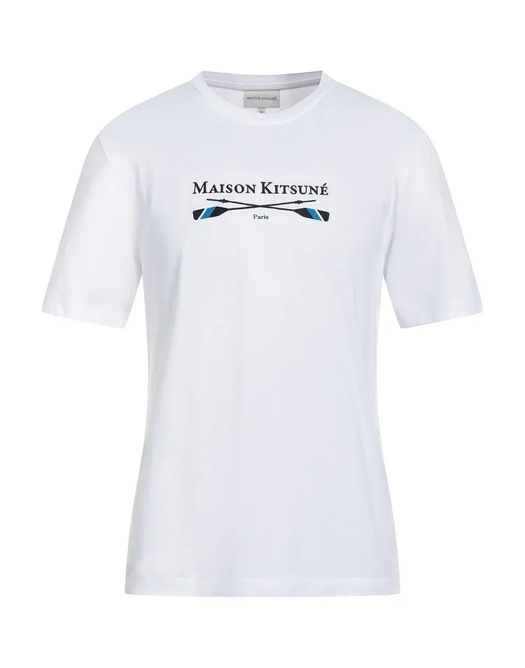 MAISON KITSUNE  |Short Sleeves Logo Designers T-Shirts