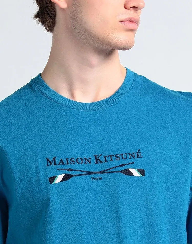 MAISON KITSUNE  |Short Sleeves Logo Designers T-Shirts