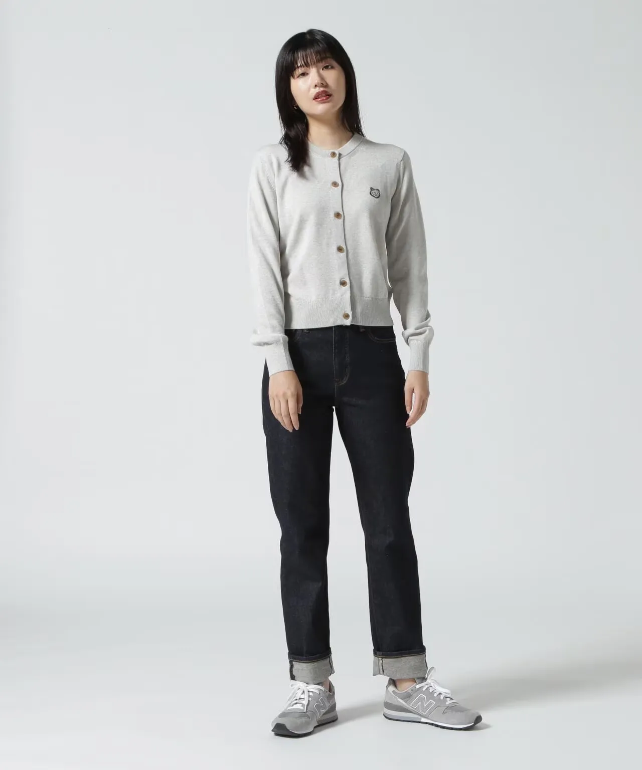 MAISON KITSUNE  |Street Style Plain Logo Cardigans