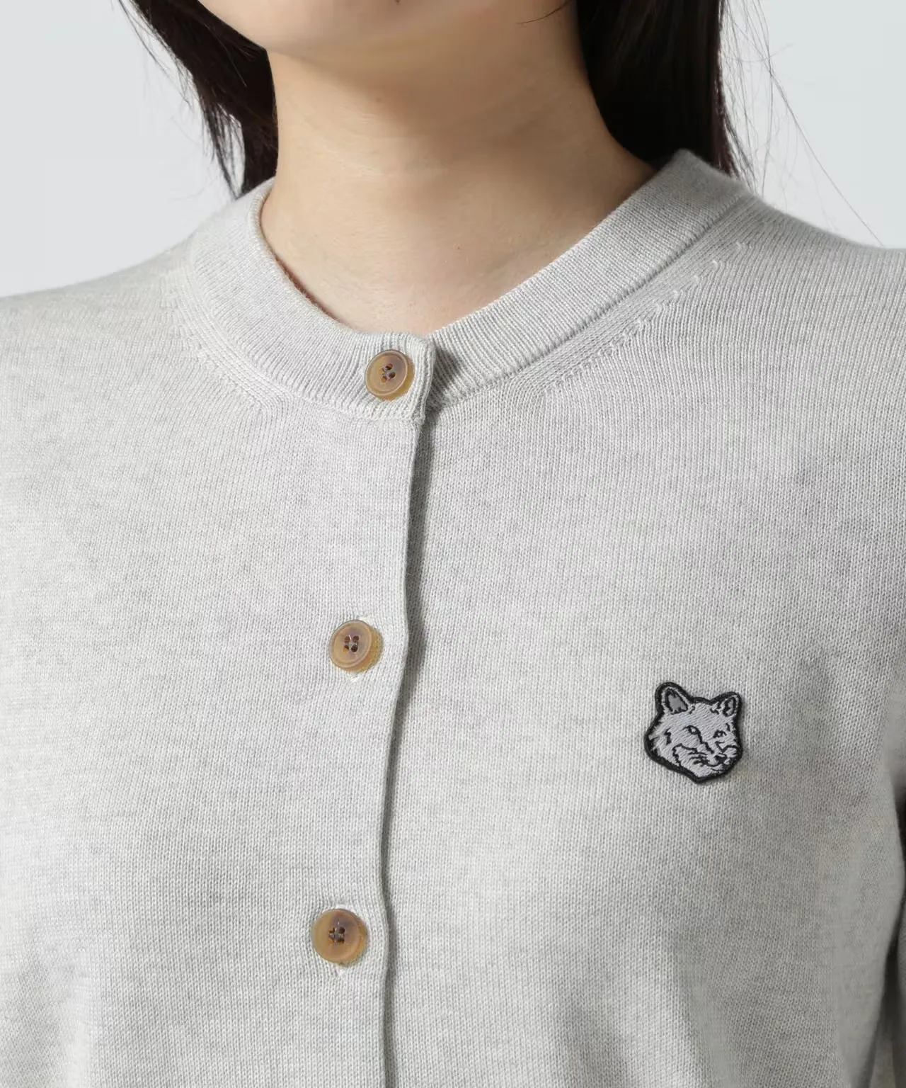 MAISON KITSUNE  |Street Style Plain Logo Cardigans