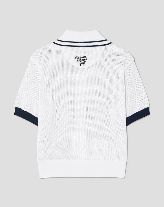 MAISON KITSUNE  |Street Style Plain Short Sleeves Logo Cardigans