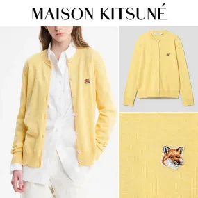 MAISON KITSUNE  |Unisex Plain Other Animal Patterns Logo Cardigans