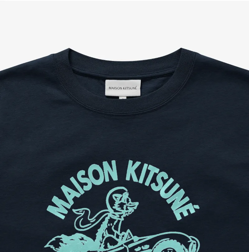 MAISON KITSUNE  |Unisex Street Style Cotton Short Sleeves Logo Designers