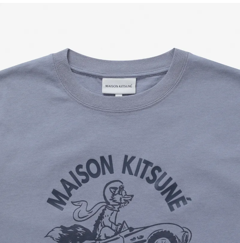 MAISON KITSUNE  |Unisex Street Style Cotton Short Sleeves Logo Designers