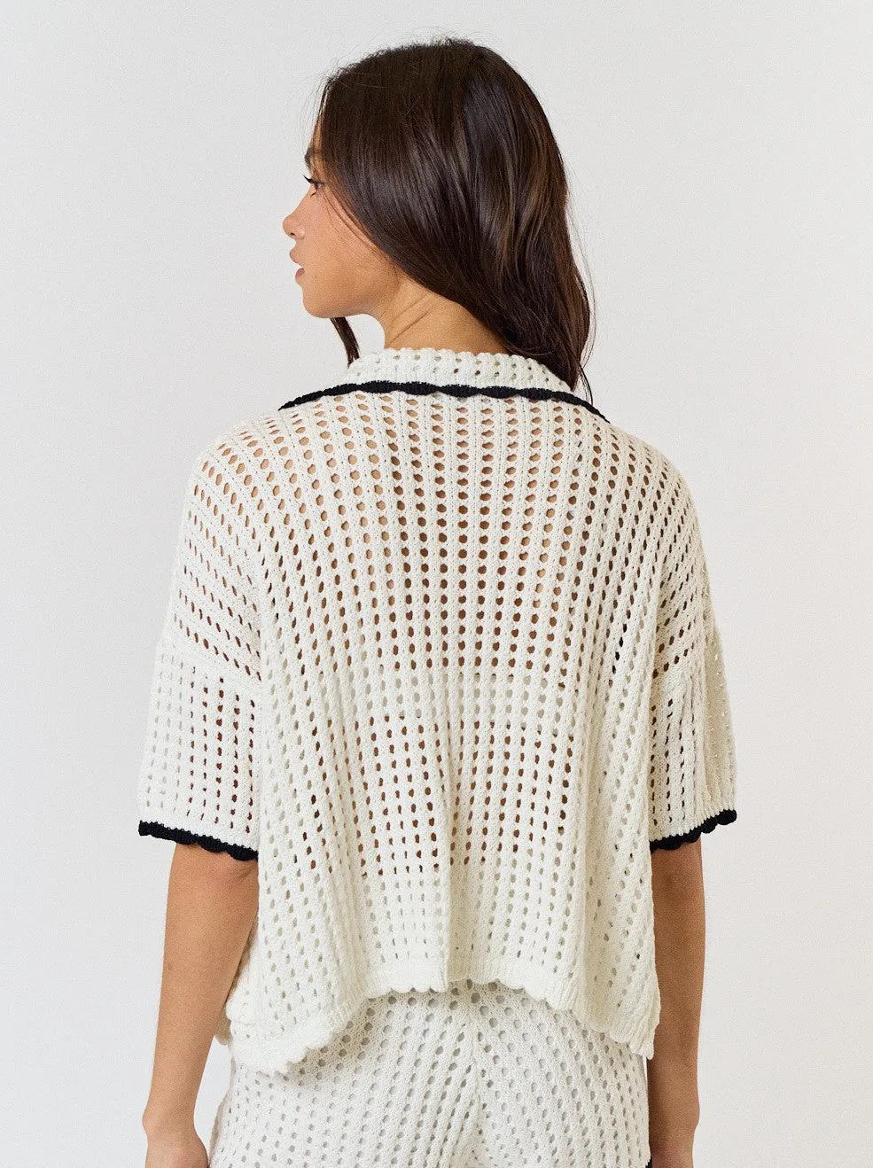 Maisy Crop Crochet Cardigan