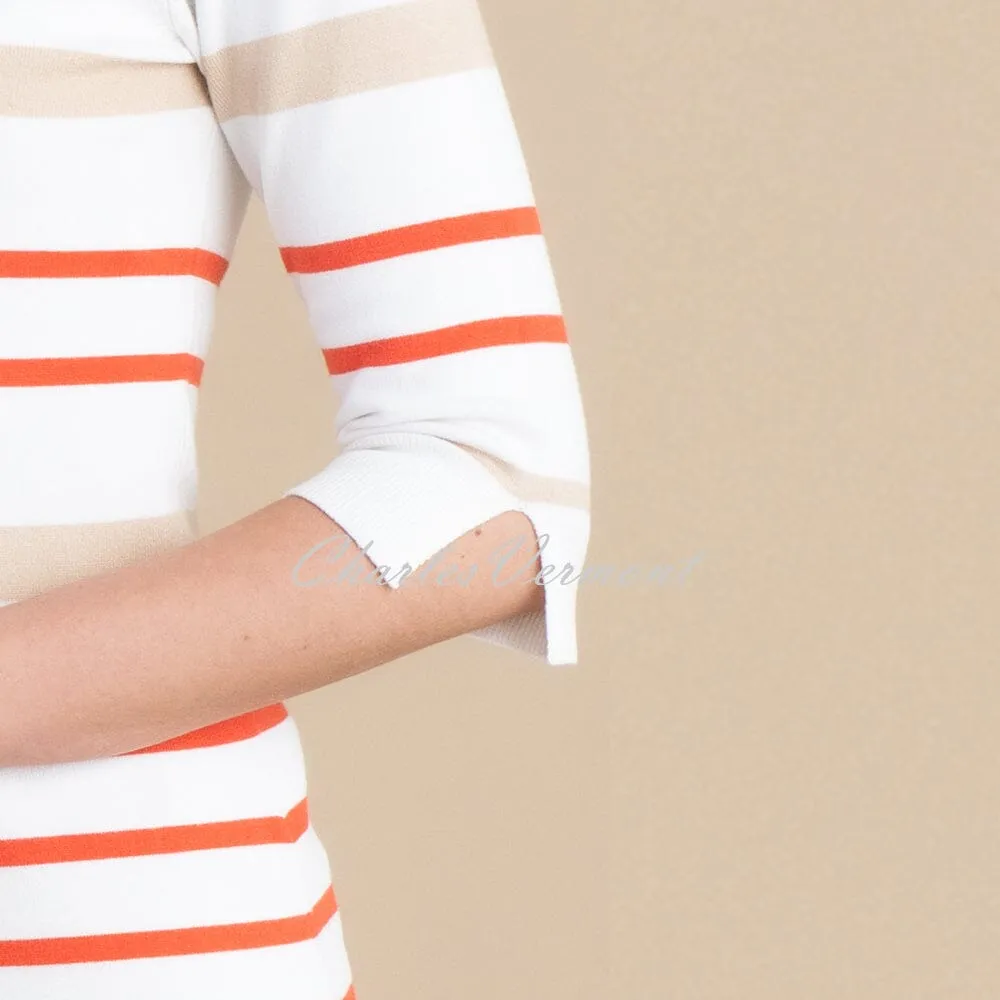 Marble Striped Top - Style 6887-200 (Dark Orange)