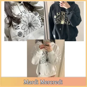 Mardi Mercredi  |Unisex Sweat Cotton Logo Hoodies & Sweatshirts