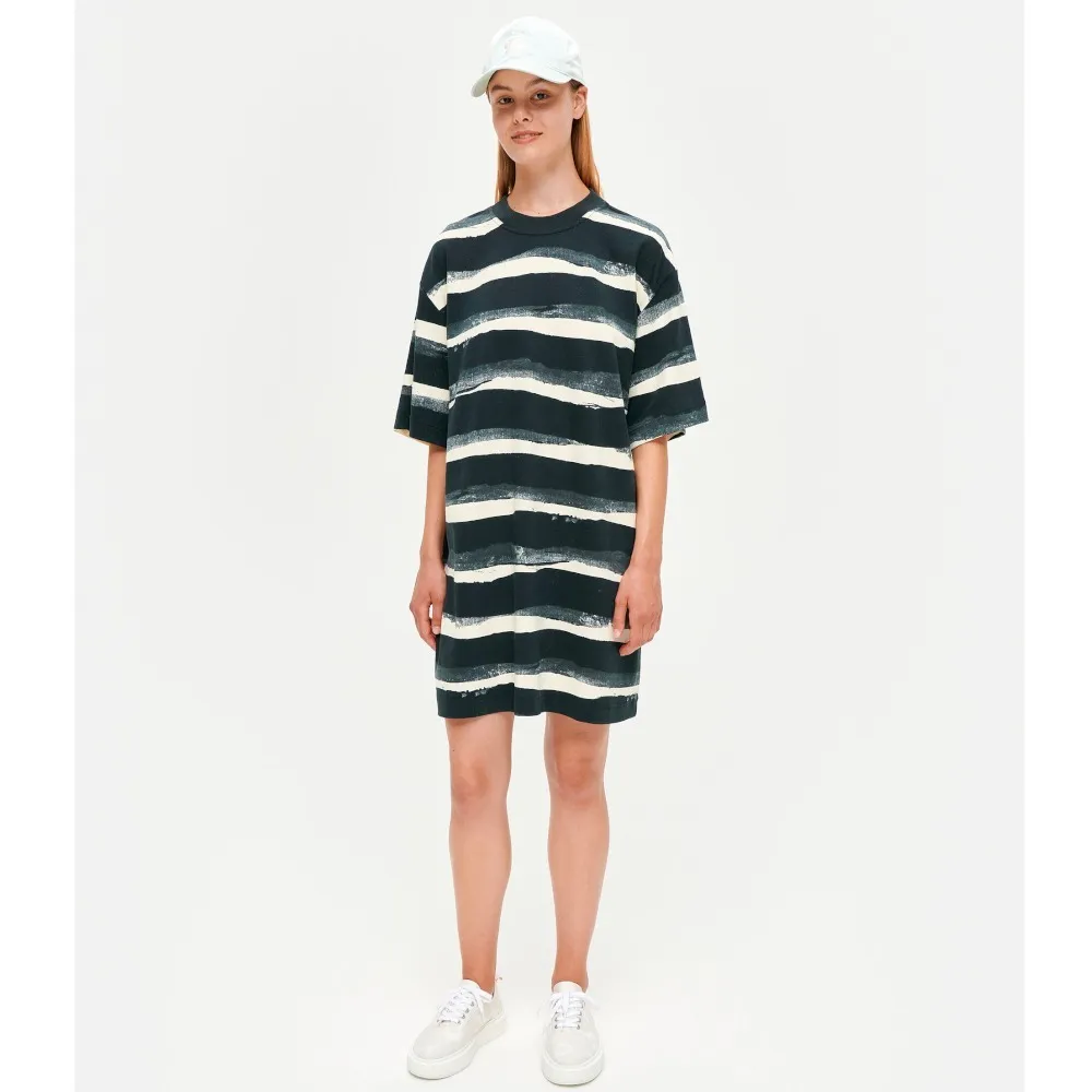 marimekko  |Crew Neck Cotton Medium Short Sleeves Tunics