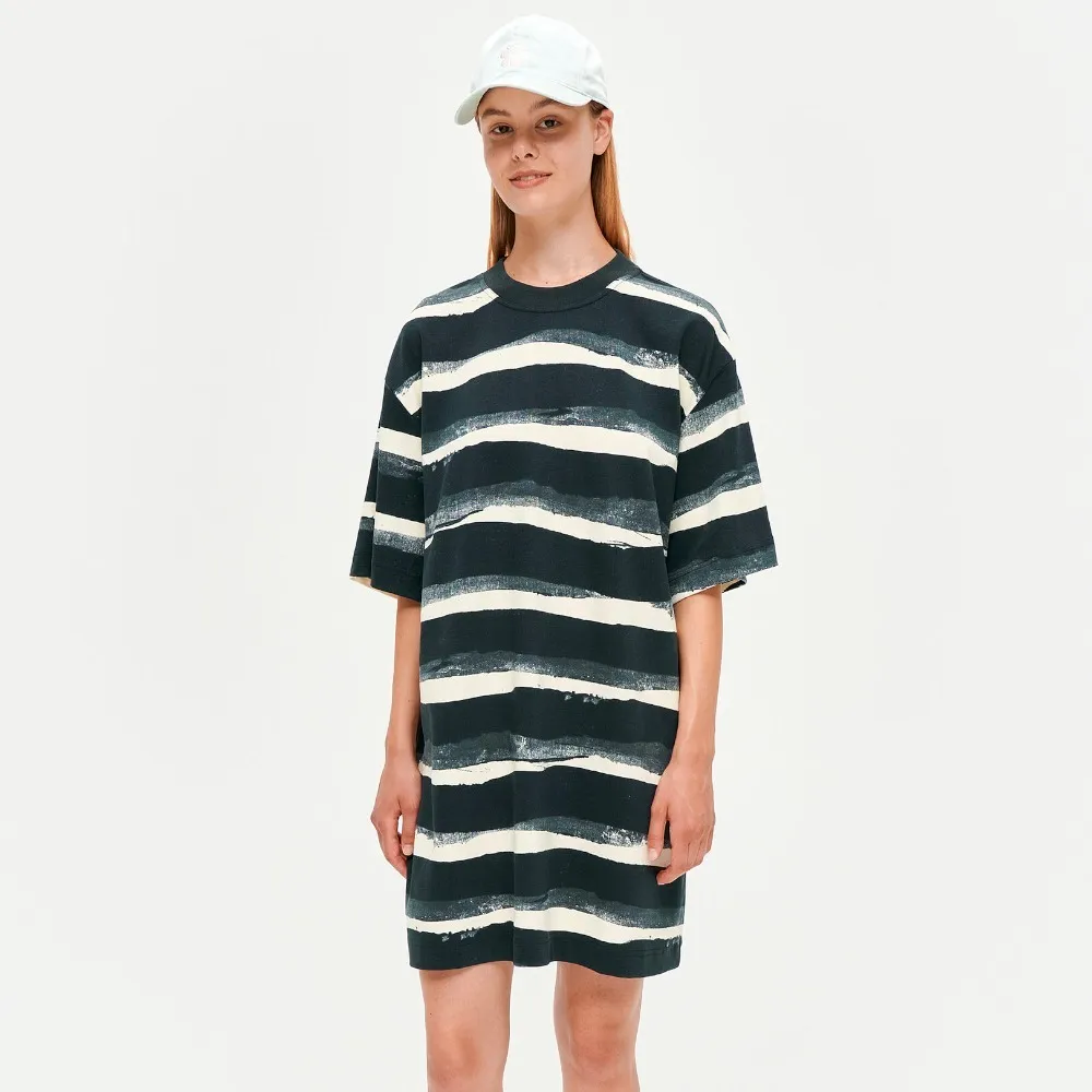 marimekko  |Crew Neck Cotton Medium Short Sleeves Tunics