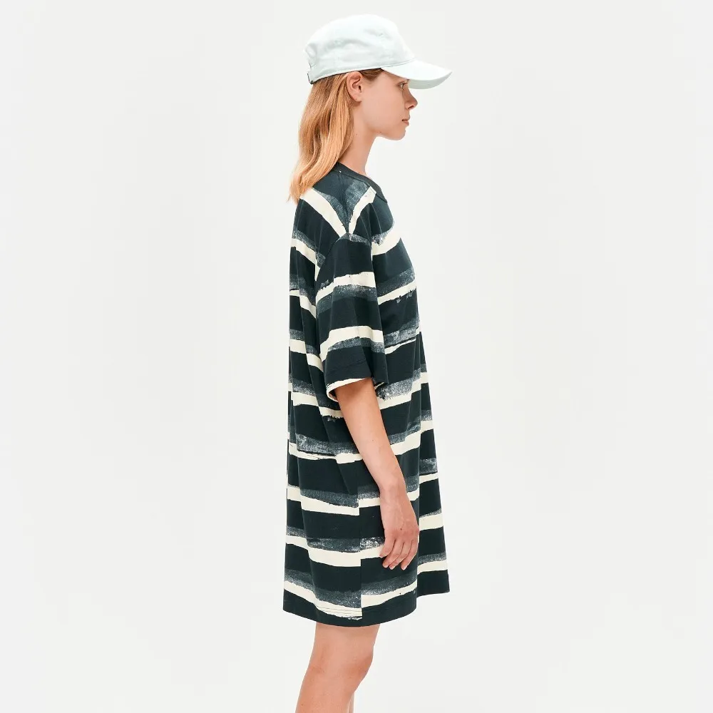 marimekko  |Crew Neck Cotton Medium Short Sleeves Tunics