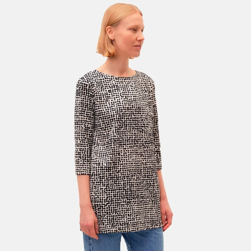 marimekko  |Crew Neck Cropped Cotton Medium Tunics