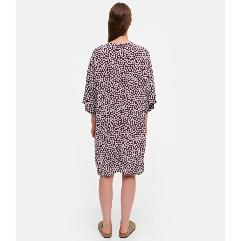 marimekko  |Crew Neck Flower Patterns Cropped Medium Tunics