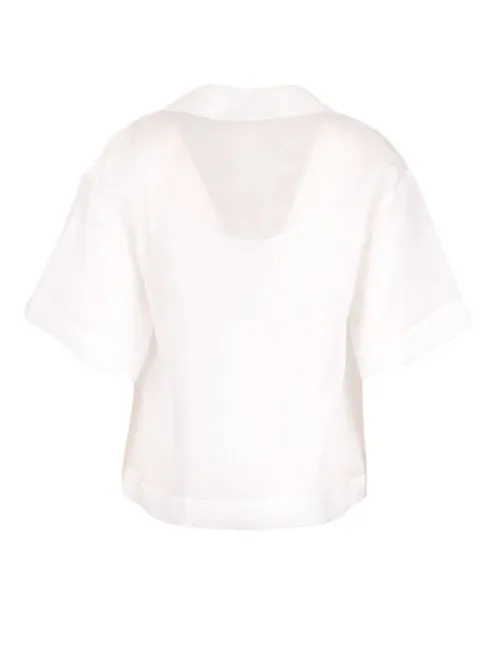 Max Mara Studio  |V-Neck Plain Short Sleeves Tunics