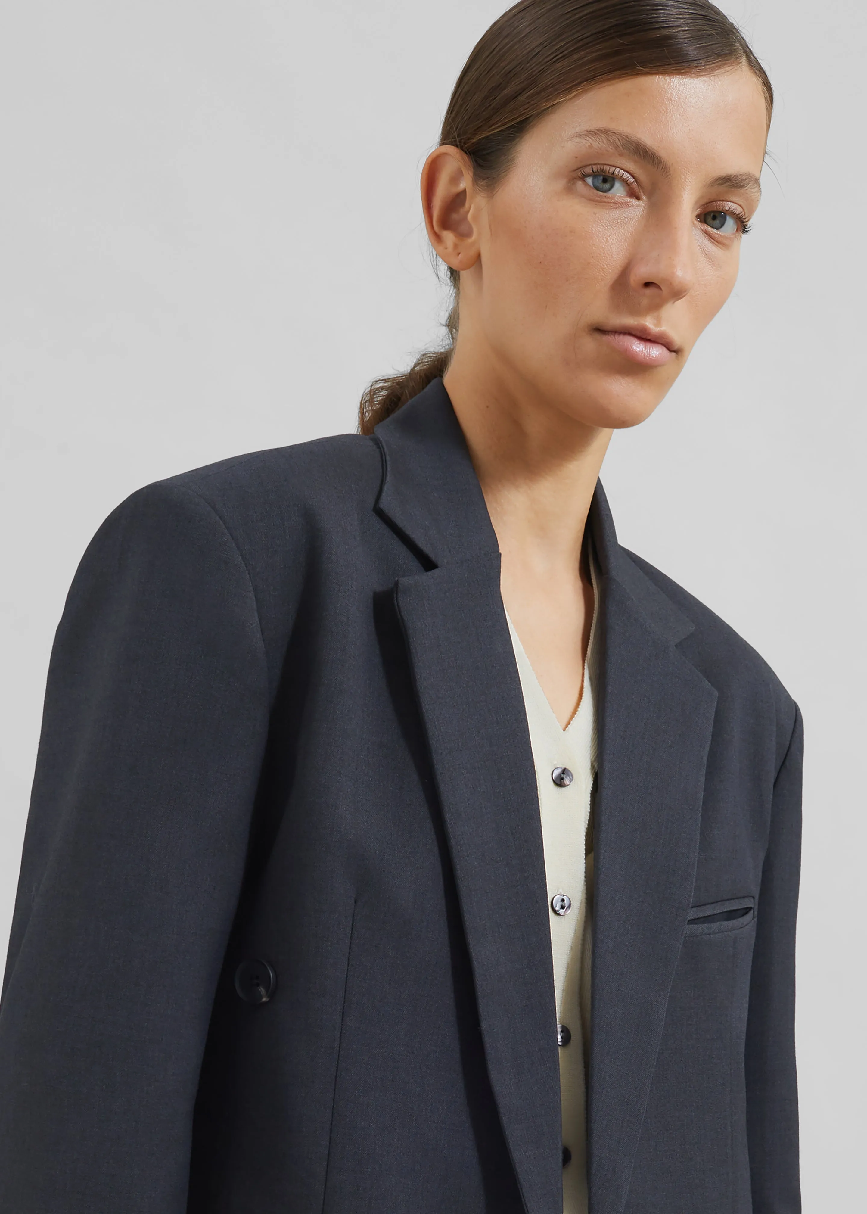 Mazie Blazer - Charcoal