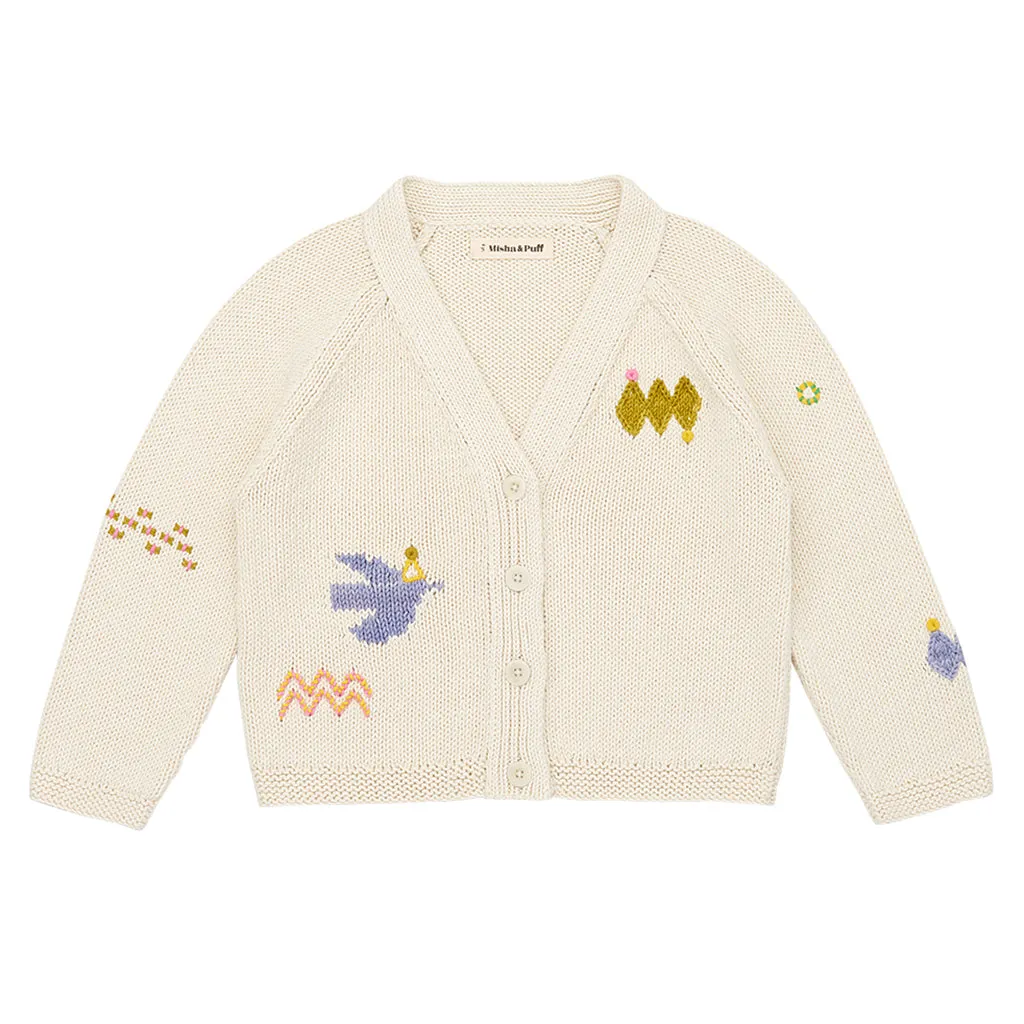 Misha & Puff Child Soirée Everyday Cardigan Marzipan Cream