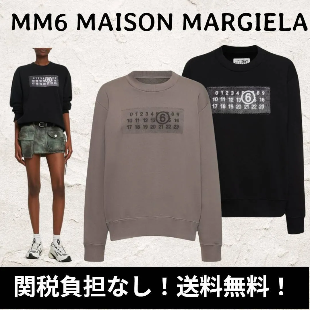 MM6 Maison Margiela  |Long Sleeves Cotton Logo Hoodies & Sweatshirts