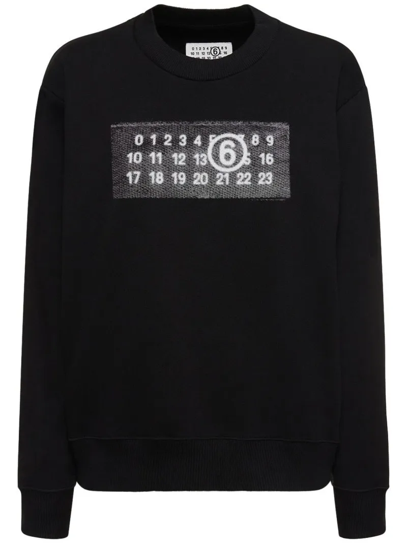 MM6 Maison Margiela  |Long Sleeves Cotton Logo Hoodies & Sweatshirts