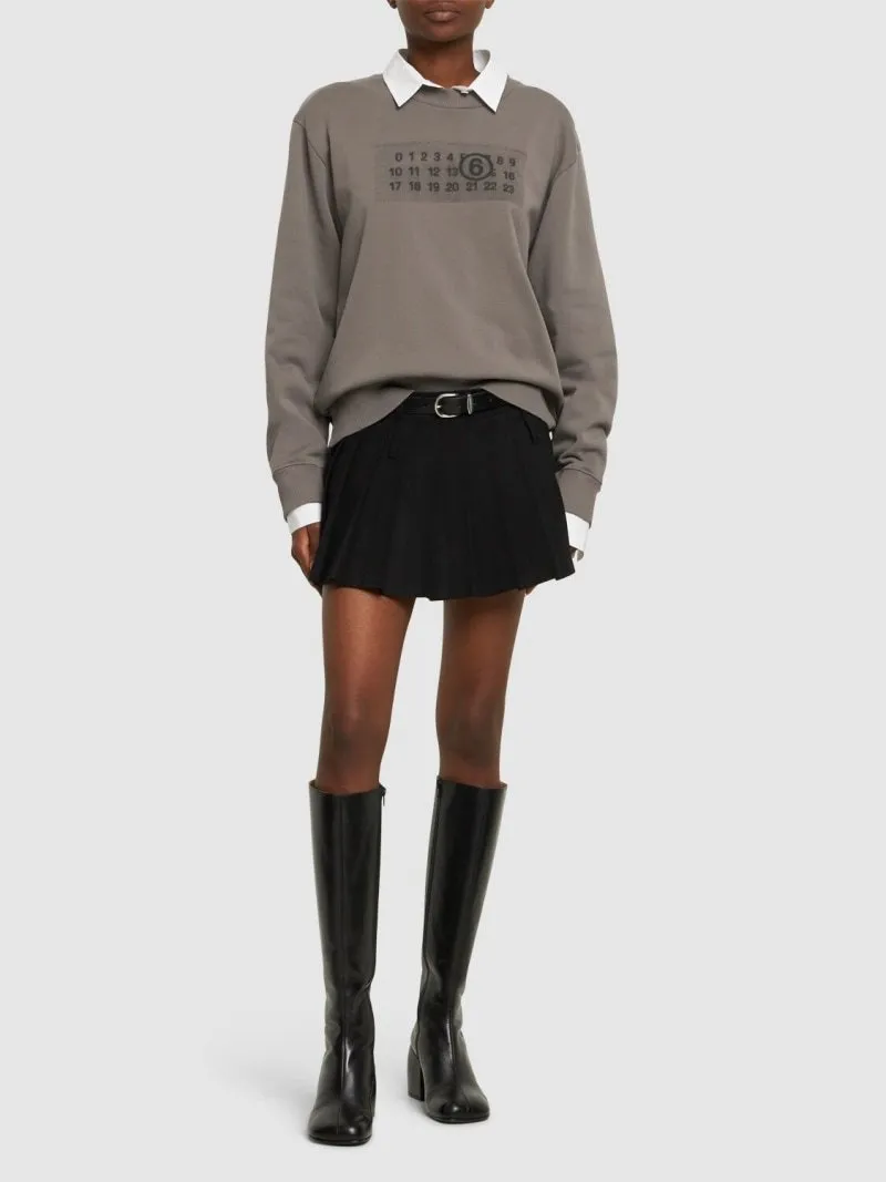 MM6 Maison Margiela  |Long Sleeves Cotton Logo Hoodies & Sweatshirts