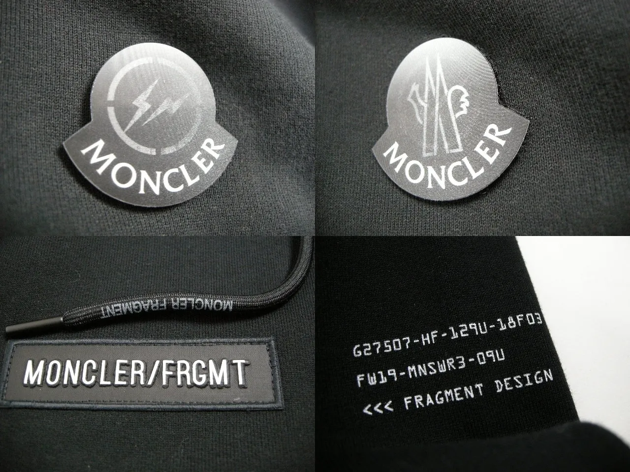 MONCLER  |Size S-L ◆ MONCLER GENIUS FRAGMENT Sweatshirt Black Men's