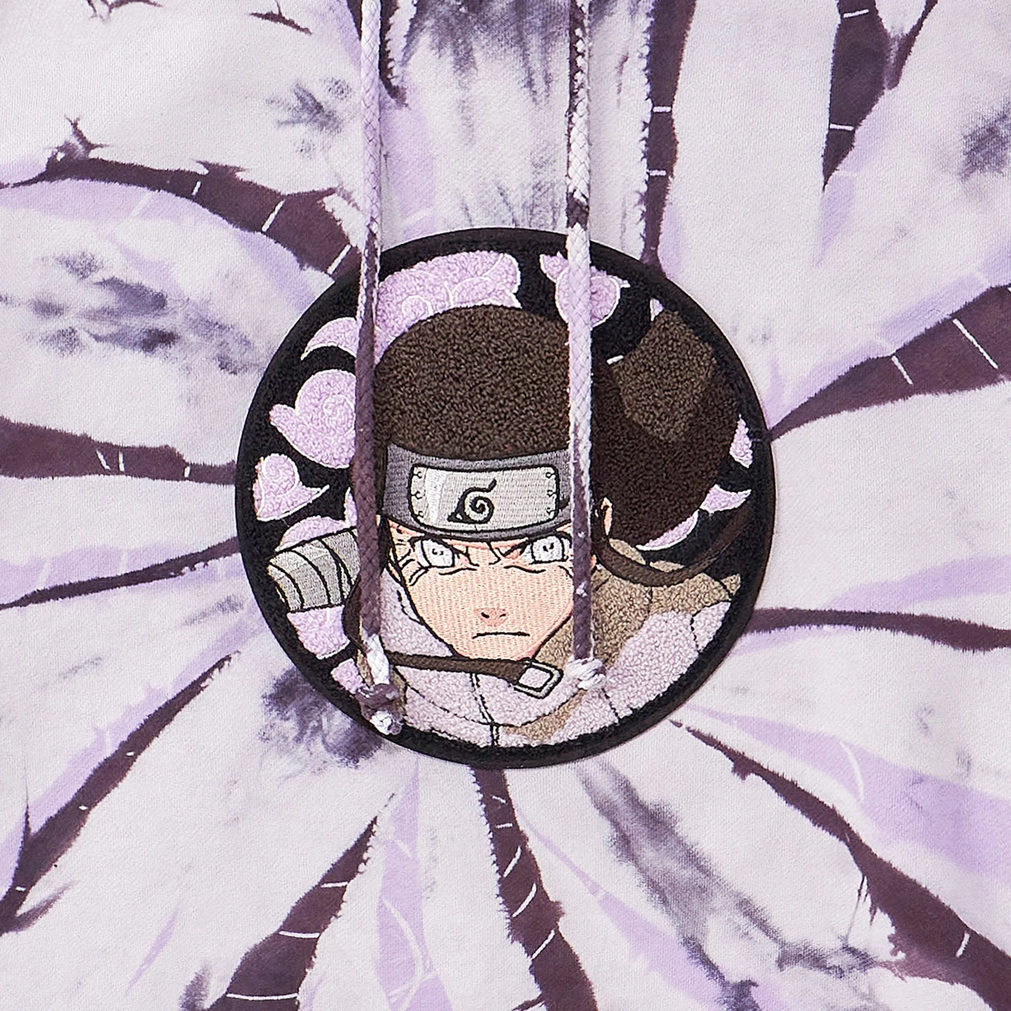 NARUTO NEJI CHENILLE HOODIE (LILAC TIE DYE)