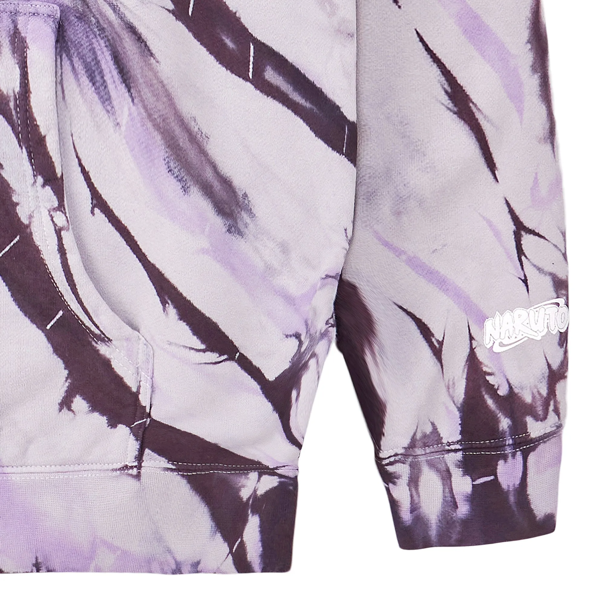 NARUTO NEJI CHENILLE HOODIE (LILAC TIE DYE)