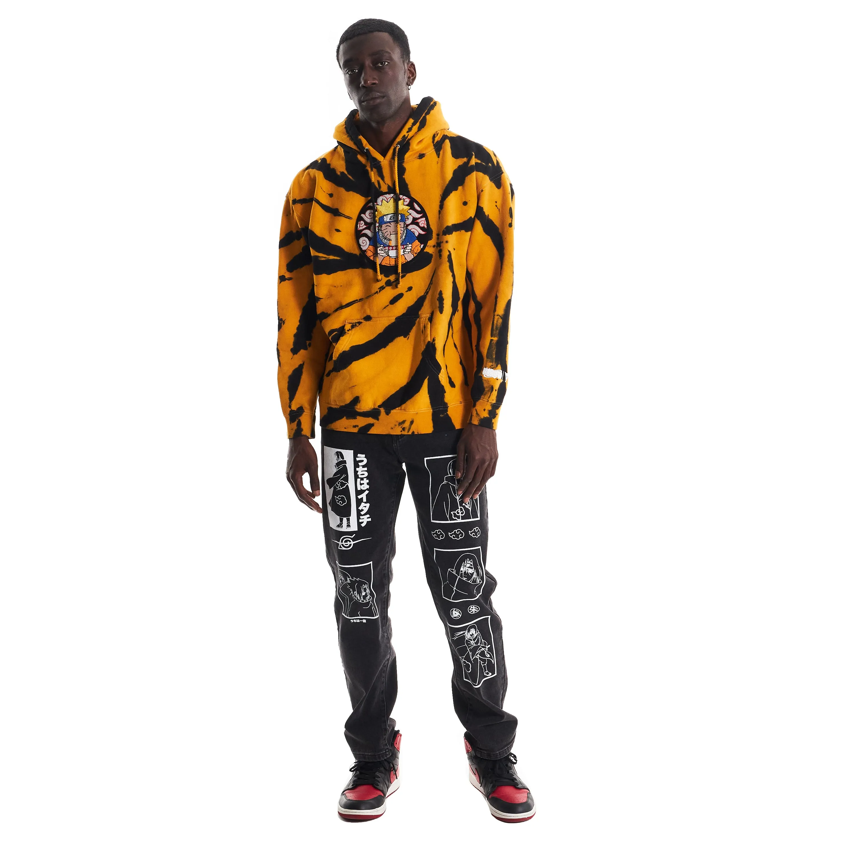 NARUTO RAMEN CHENILLE HOODIE (YELLOW TIE DYE)