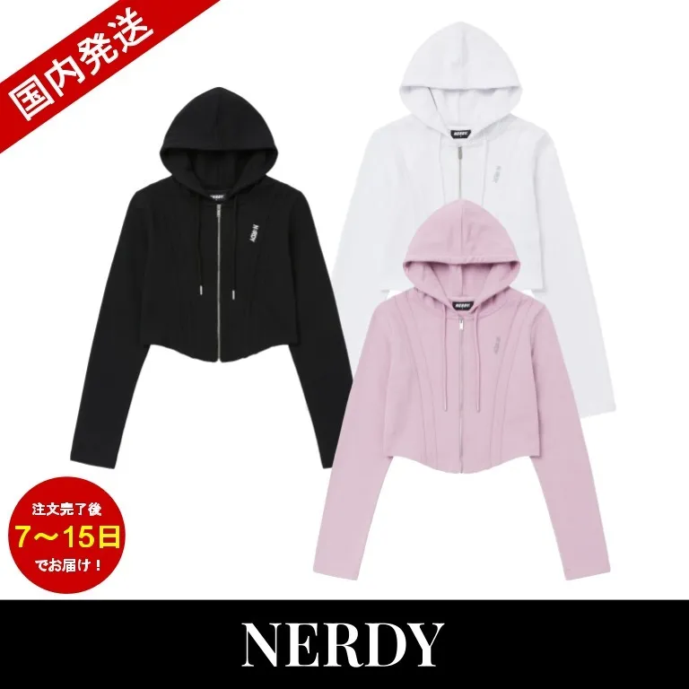 NERDY  |Street Style Logo Hoodies & Sweatshirts