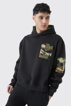 Oversized Boxy Camo Pocket Hoodie