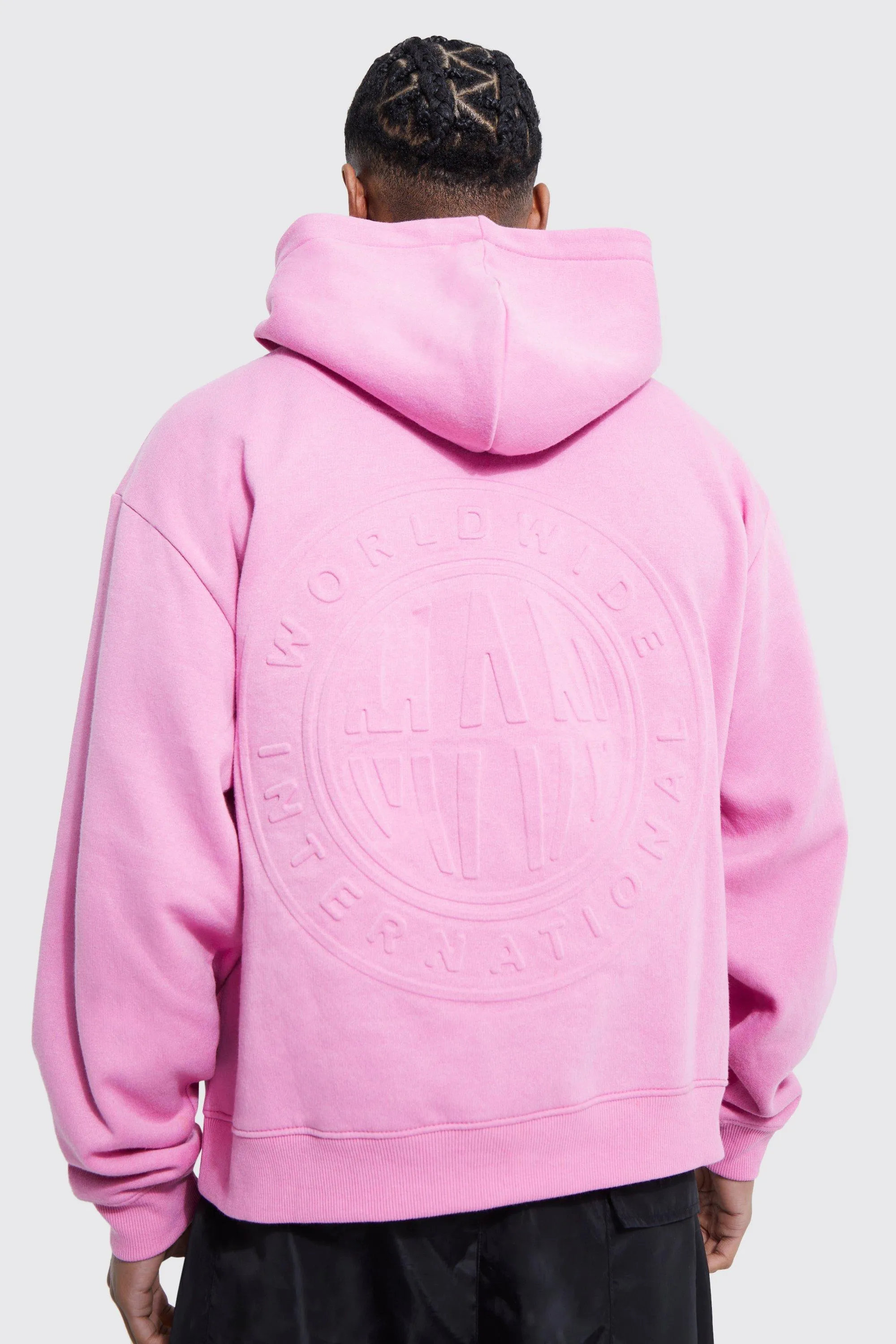 Oversized Boxy Embossed Hoodie