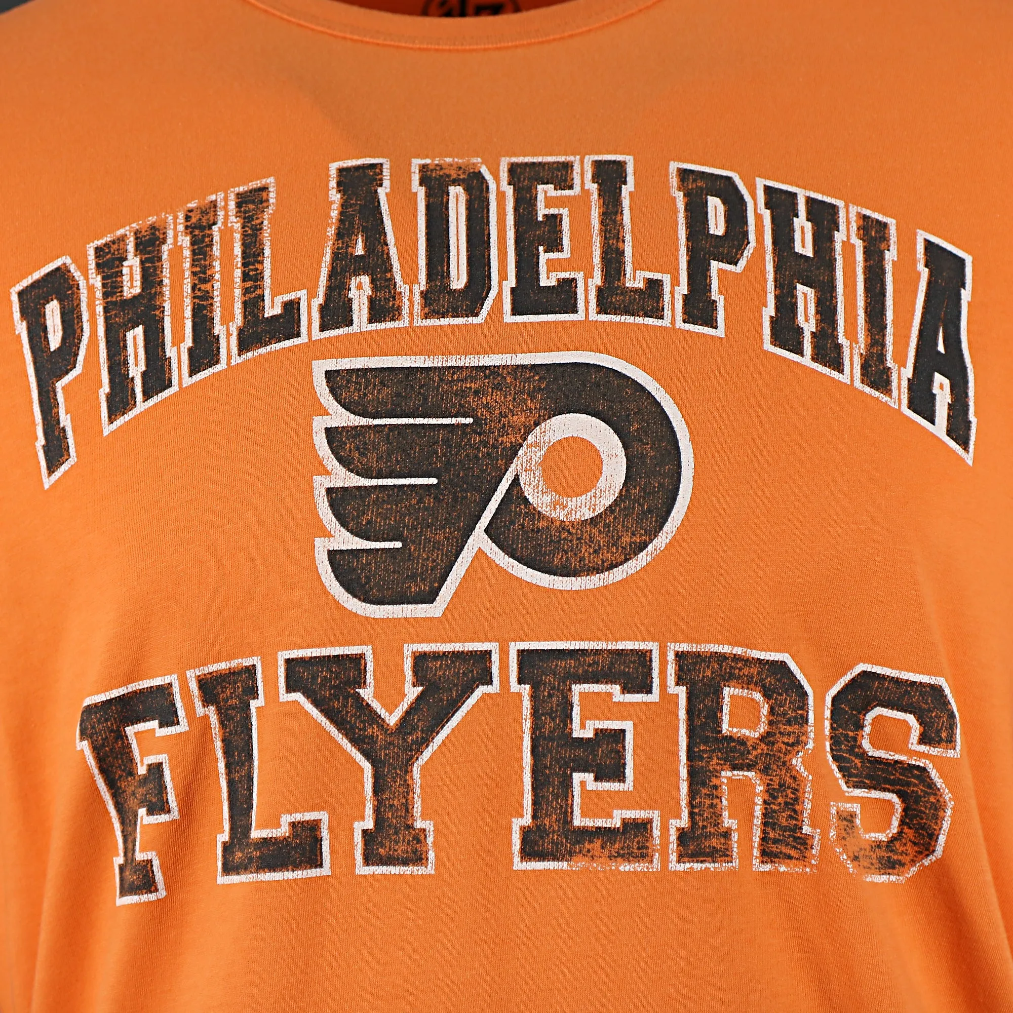 Philadelphia Flyers Distressed Arch Wordmark Premium Franklin T-Shirt