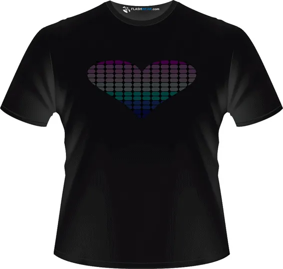 Pink Heart Light-up T Shirt