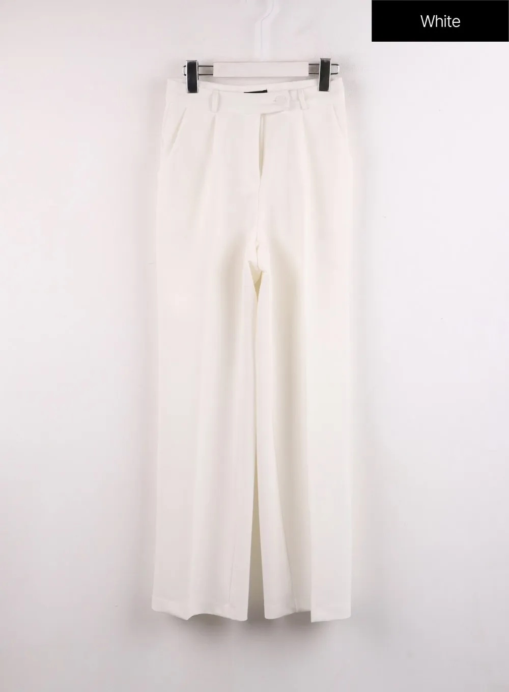 Pintuck Straight Leg Tailored Pants IF402