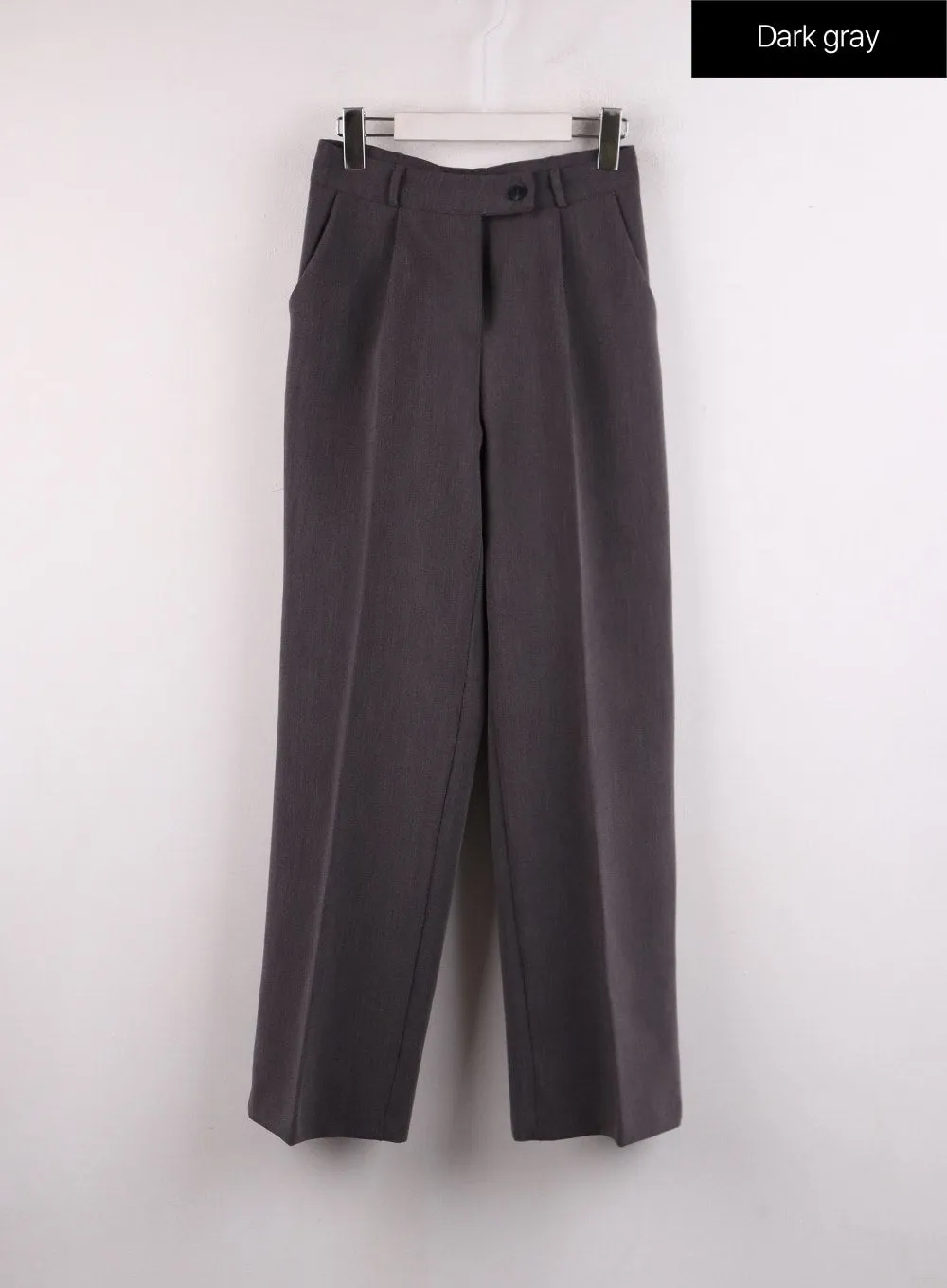 Pintuck Straight Leg Tailored Pants IF402