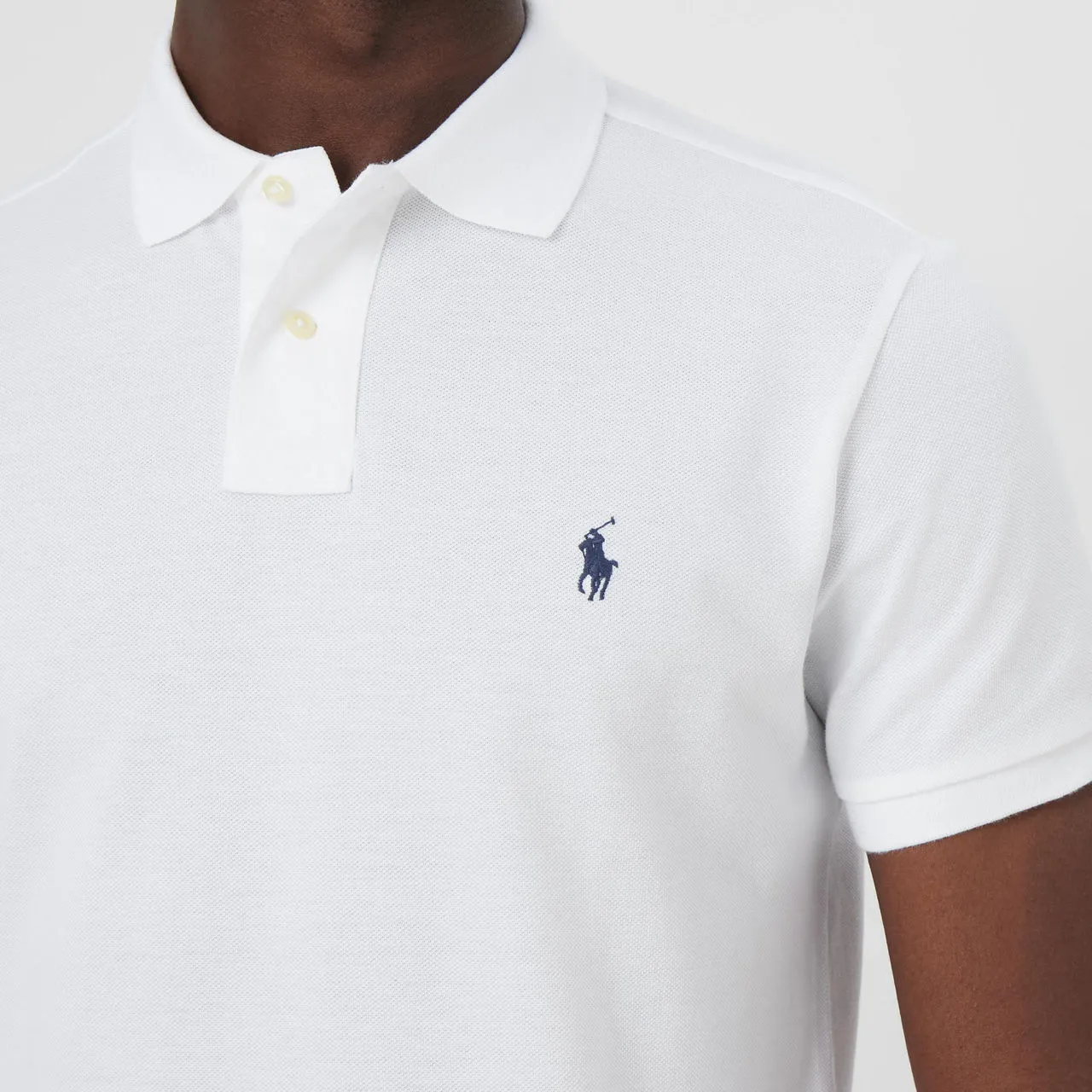 POLO RALPH LAUREN Custom Fit Polo Shirt - White