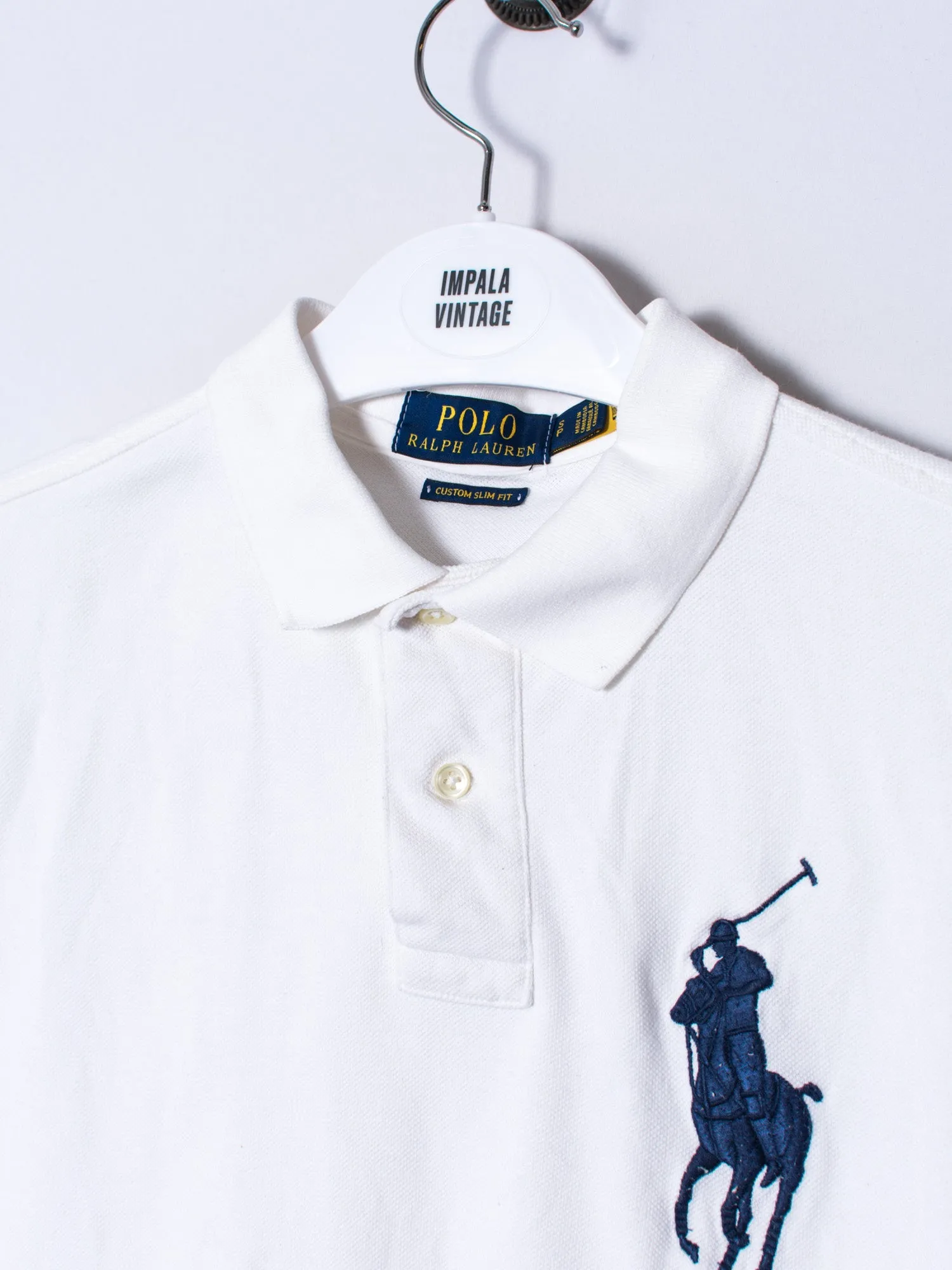 Polo Ralph Lauren White V Poloshirt