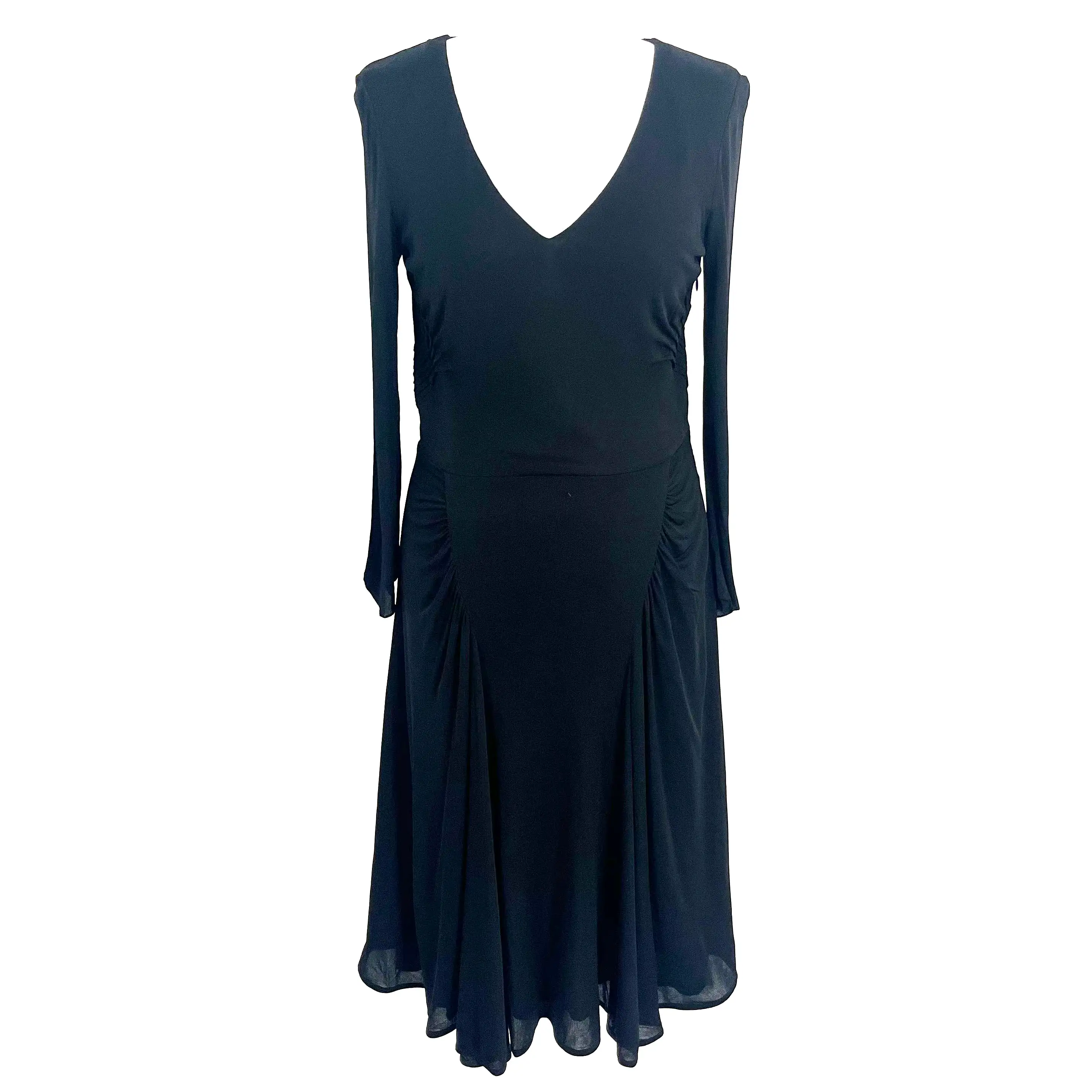 Prada Black  Silky Jersey Skater Dress S