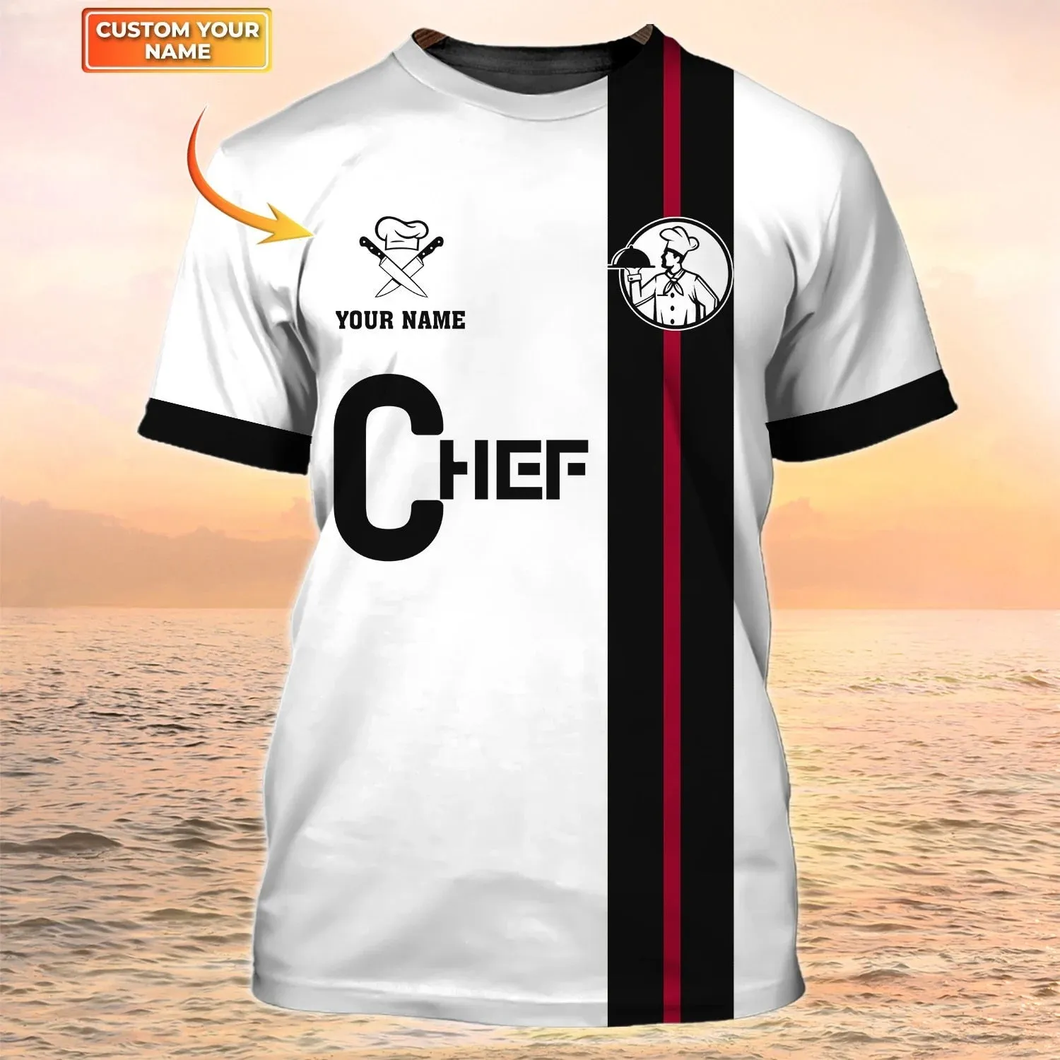 PROUD CHEFS T-SHIRT DESIGN - 3D CUSTOMS NAME