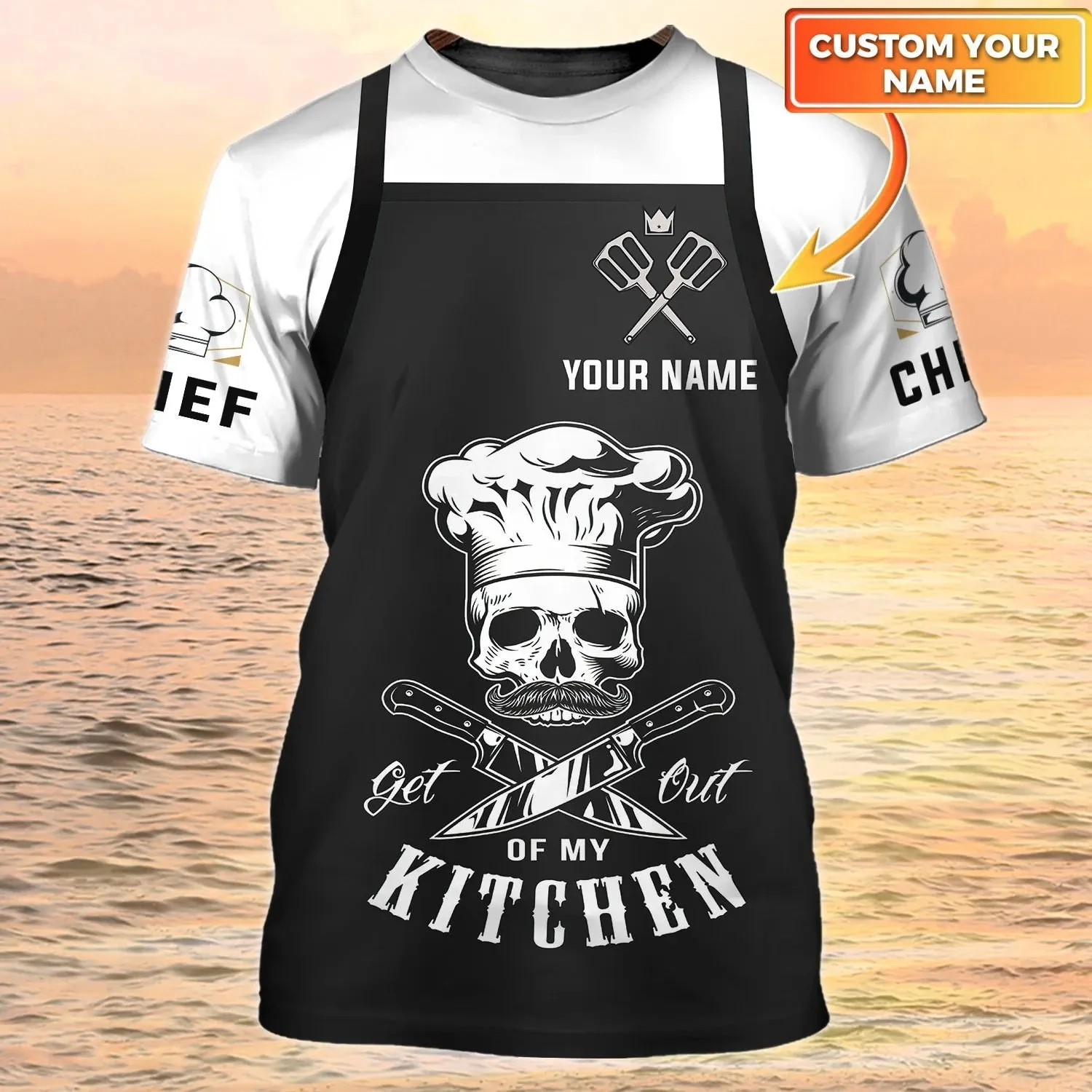 PROUD CHEFS T-SHIRT DESIGN - 3D CUSTOMS NAME