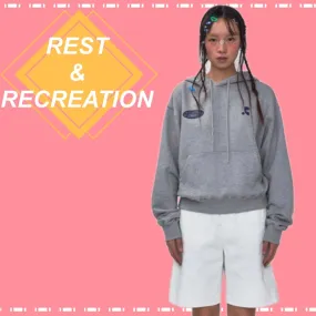 Rest & Recreation  |Long Sleeves Plain Cotton Logo Hoodies & Sweatshirts