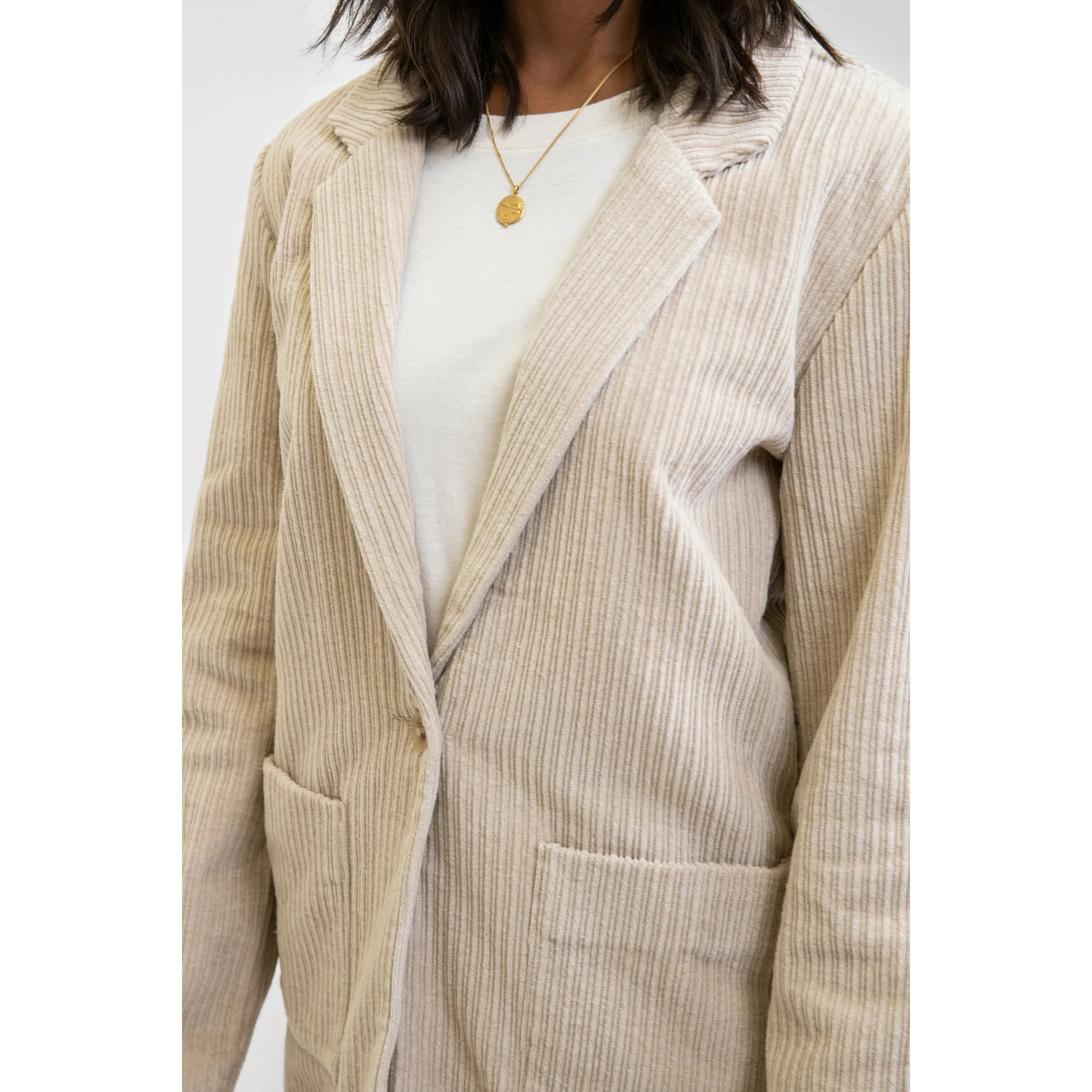 Rhythm Women's 'Riviera' Corduroy Blazer - Stone