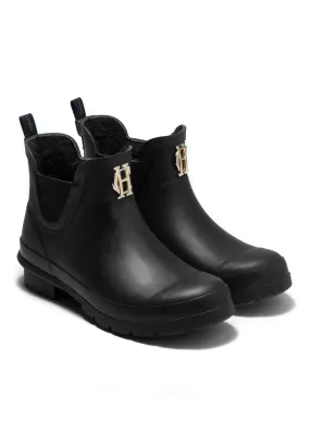 Rubber Chelsea Boot                             Black