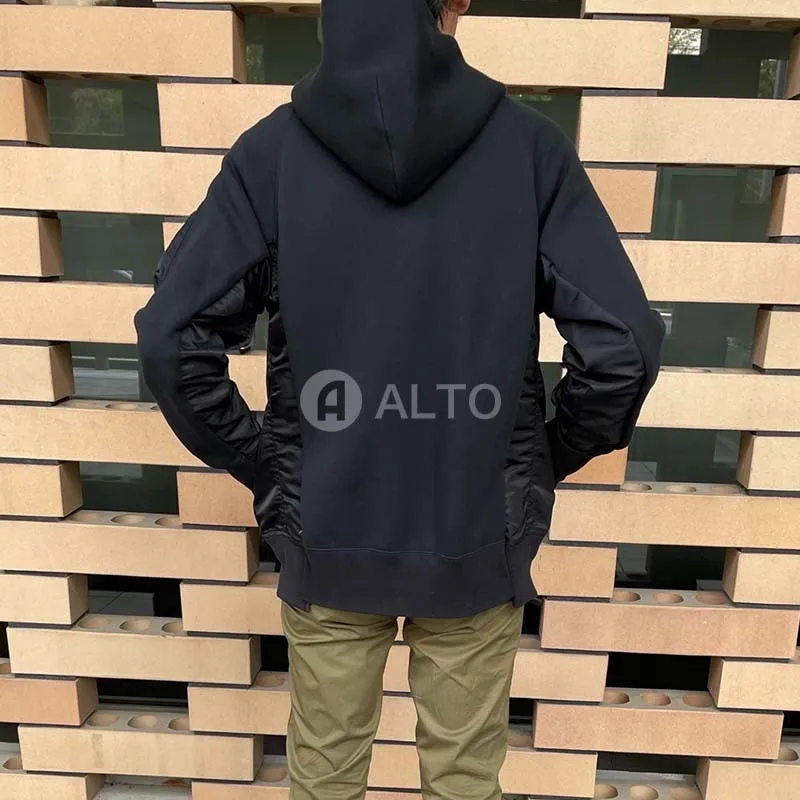 sacai  |Long Sleeves Plain Designers Hoodies